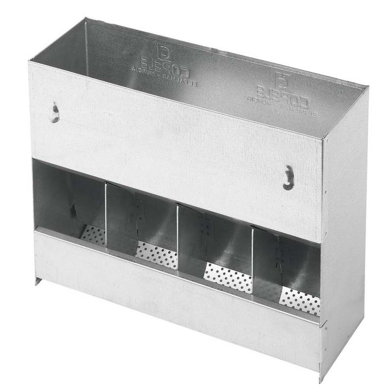 Tolva Comedero para conejos - 4 departamentos