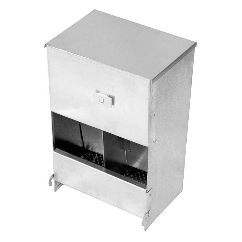 Tolva Comedero para conejos con tapa - 2 departamentos