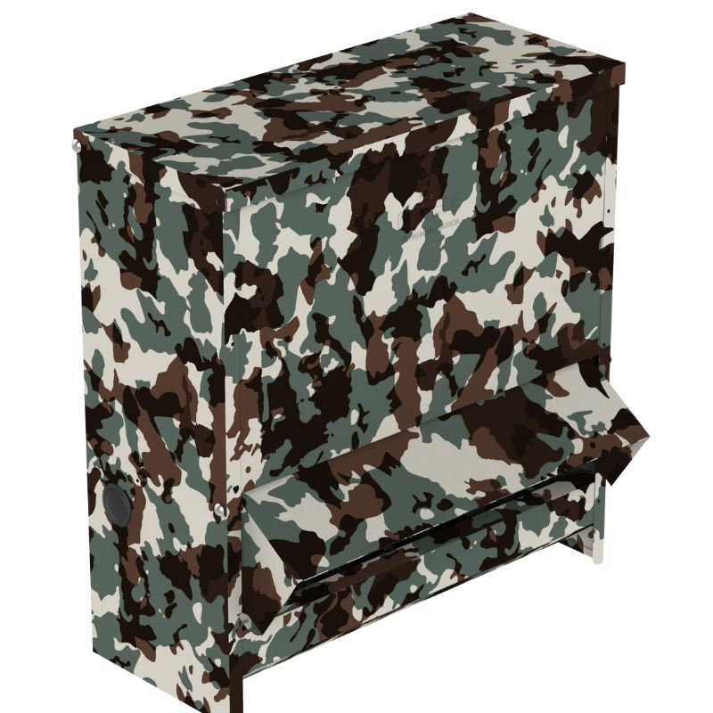 Comedero Tolva Exterior Aves Camuflaje 40L C/Visera