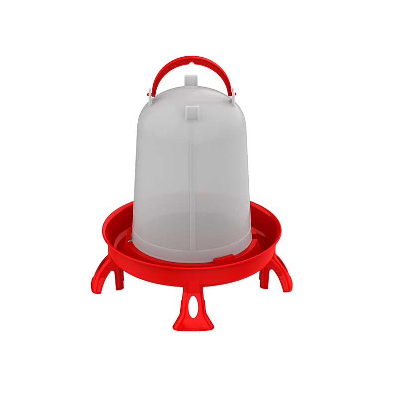 Bebedero Eco de plástico con patas - 10 l. rojo