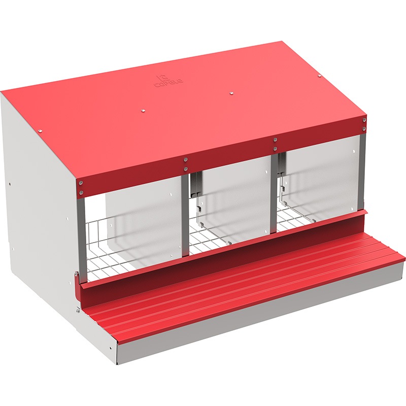 Ponedero con suelo de alambre - 3 departamentos