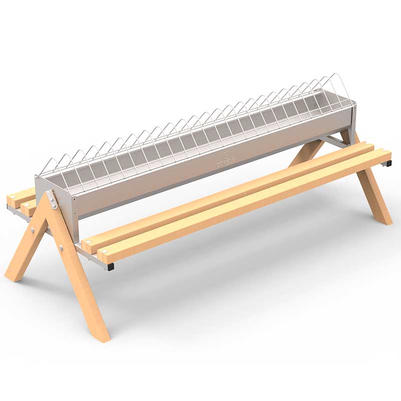 Comedero corral con patas - 120 cms.