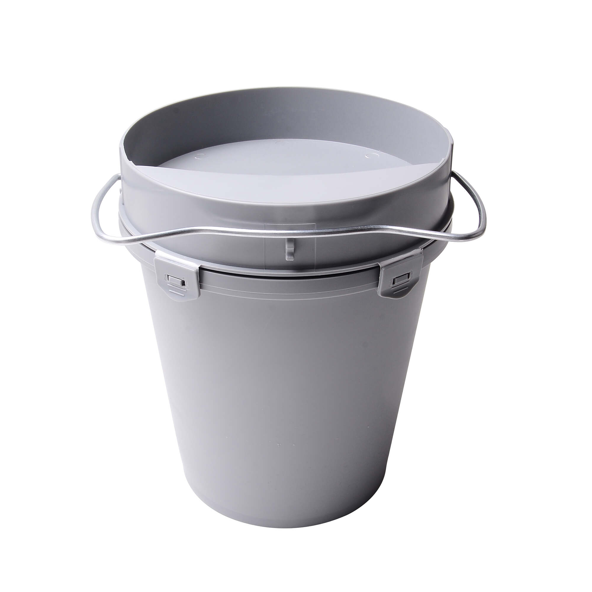Bebedero cubo de plástico - 5,5 l. gris