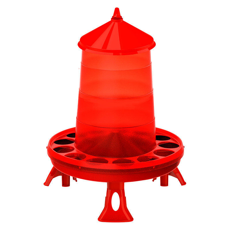 Tolva de plástico con patas- 16 kg./ 27 l. rojo