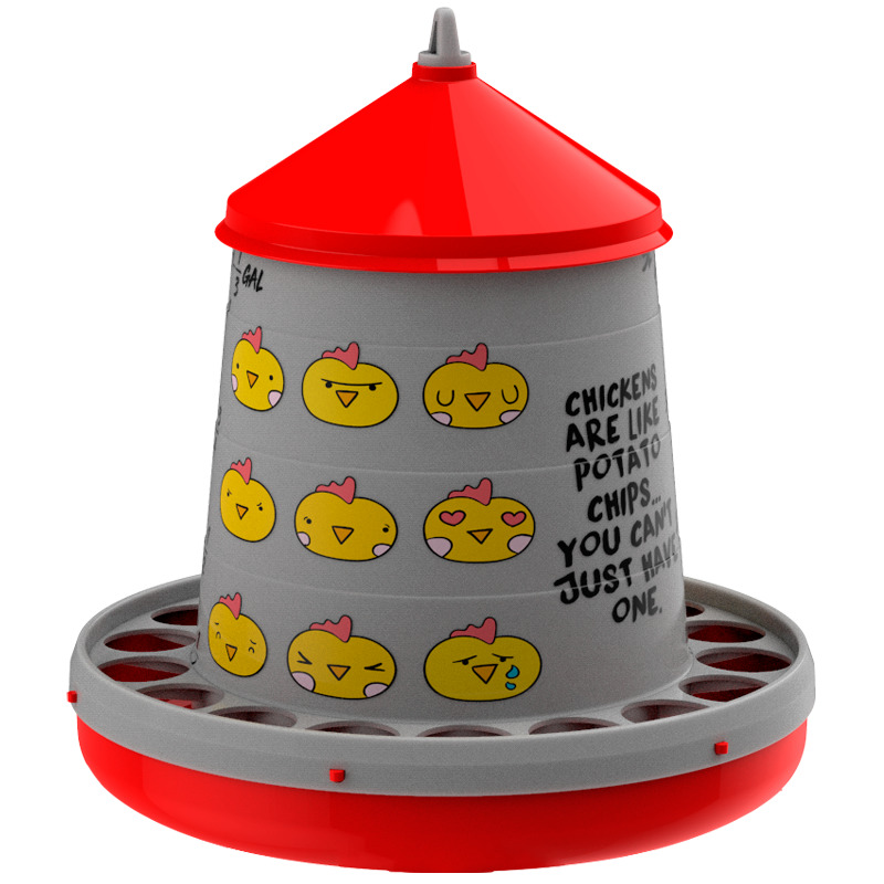 Tolva de plástico modelo Chips - 4 kg. /7 l.  rojo