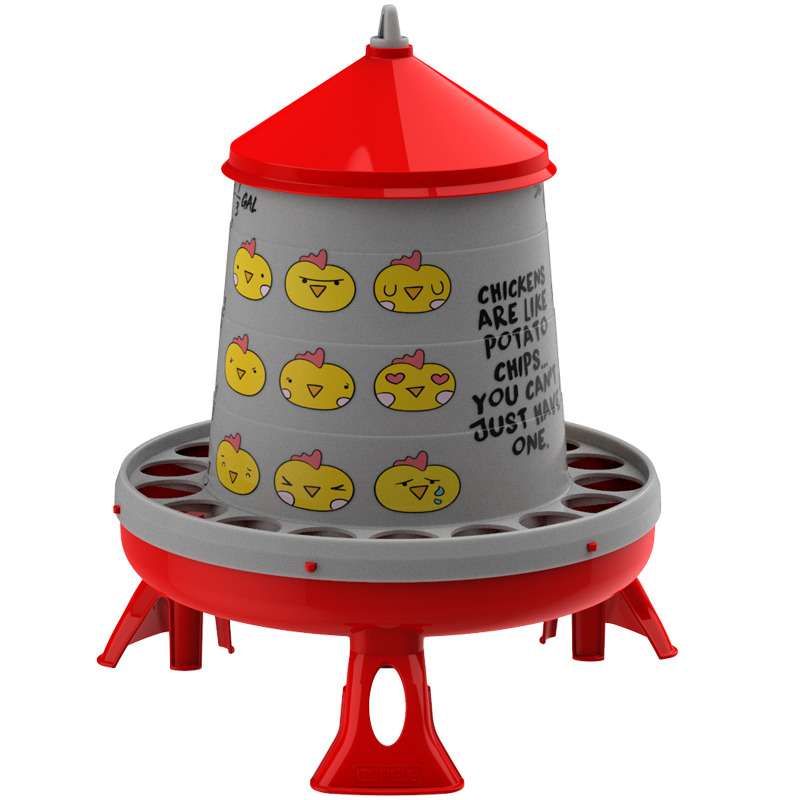 Tolva de plástico con patas modelo Chips - 4 kg. /7 l.  Rojo