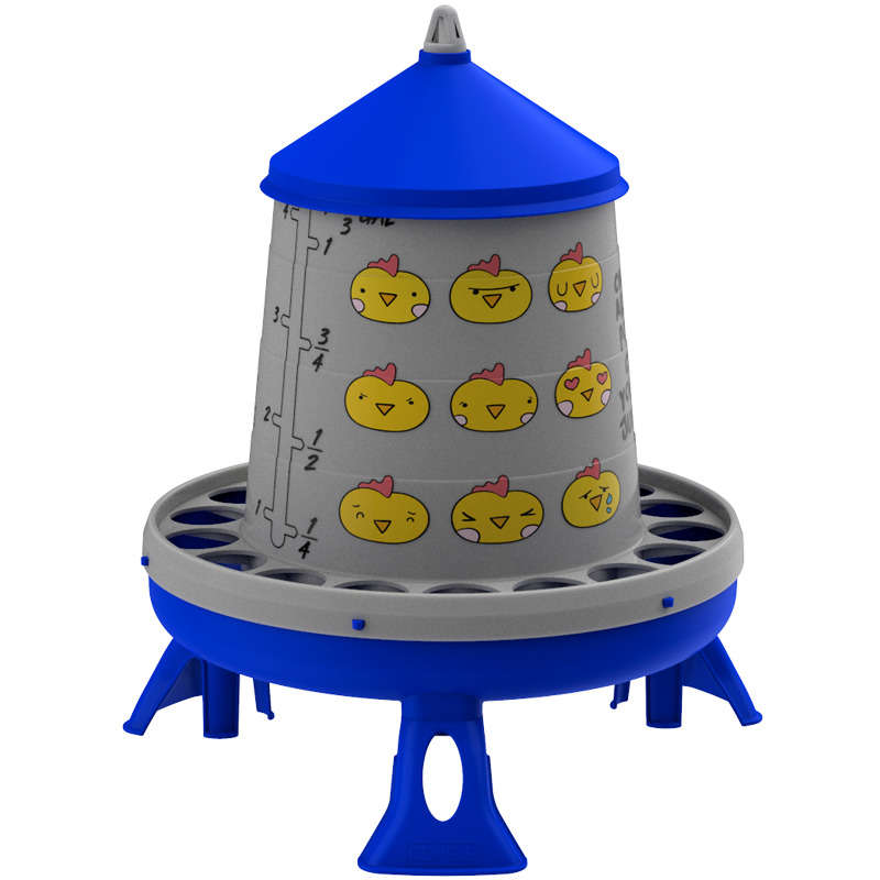 Tolva de plástico con patas modelo Chips - 4 kg. /7 l.  azul