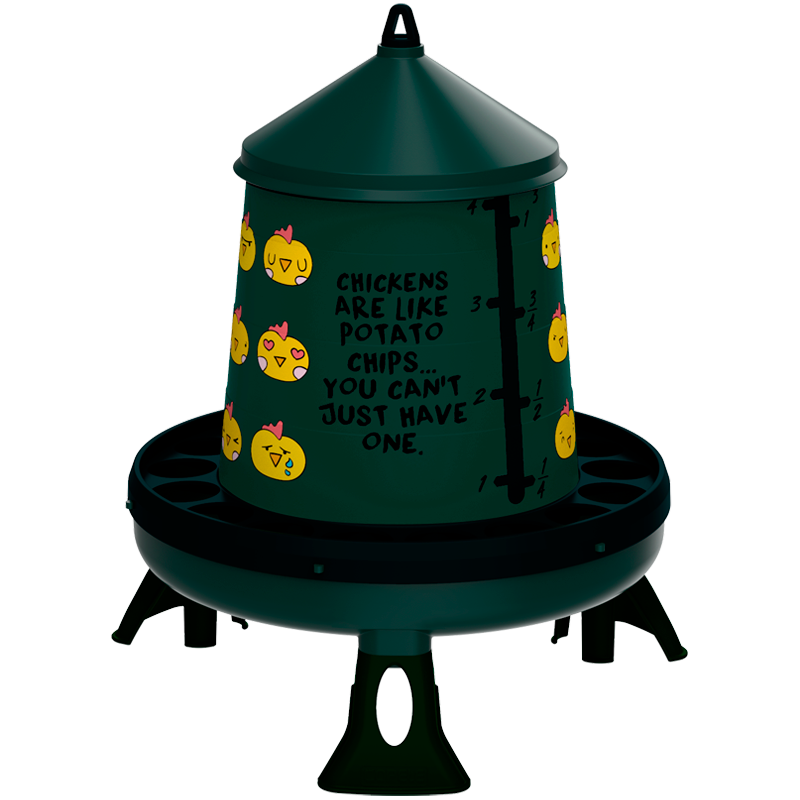 Tolva de plástico reciclado con patas  Modelo Chips - 4Kg/ 7 l.