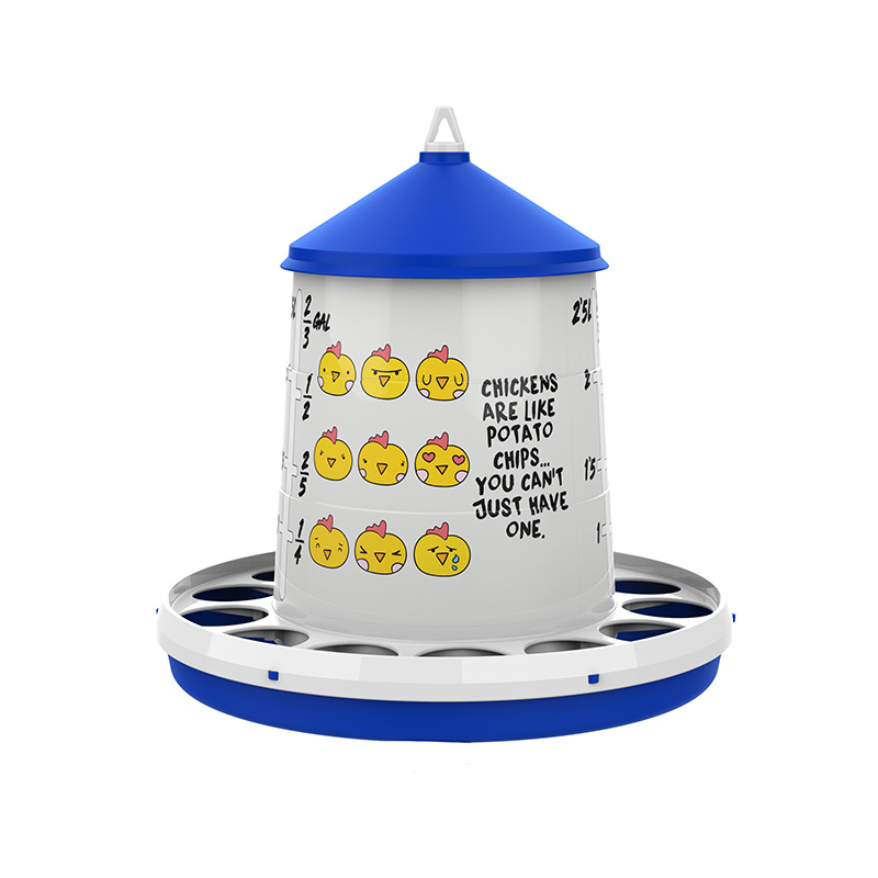 Tolva de plástico Aves 2KG Chips Azul