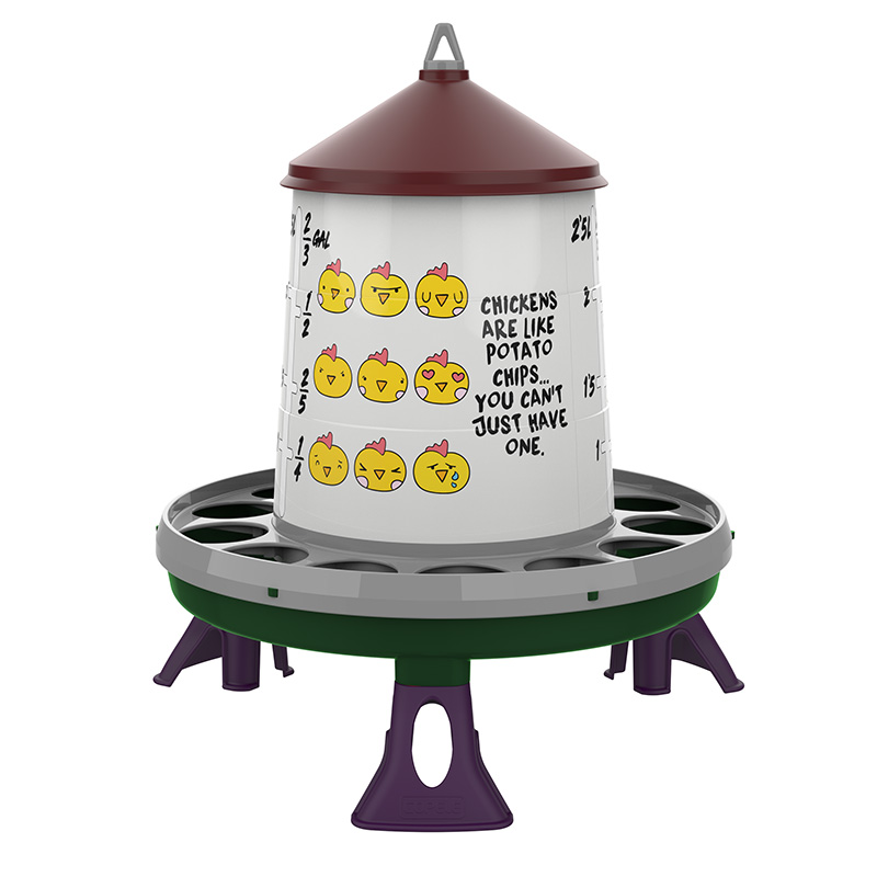 Tolva de plástico Aves 2KG Chips C/Patas Reciclado