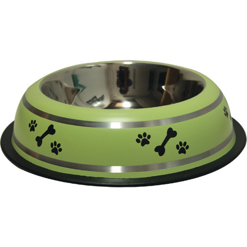 Comedero de acero inoxidable Modelo Verde huesos - Talla XL