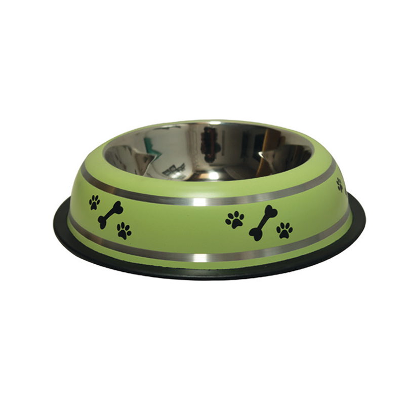 Comedero de acero inoxidable Modelo Verde huesos - Talla XS