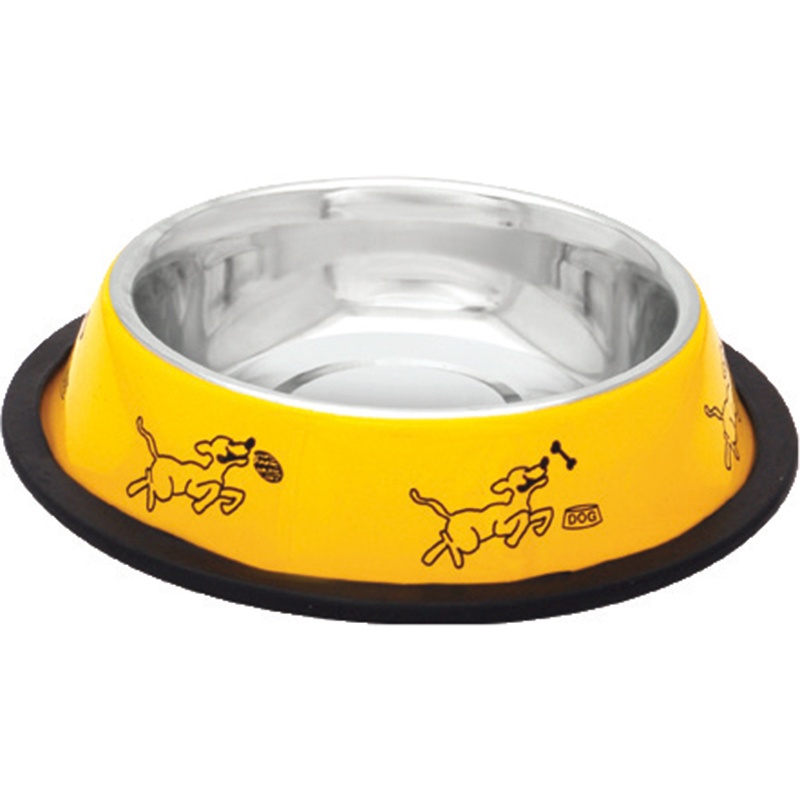 Comedero de acero inoxidable Modelo Amarillo perros - Talla XL