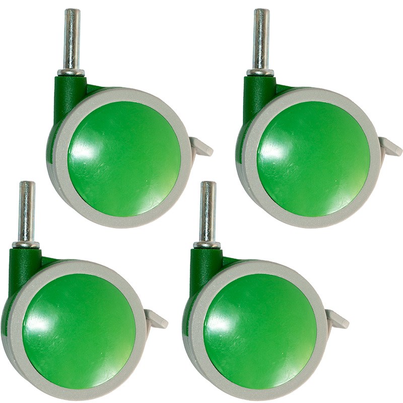 Kit 4 Ruedas Verde/Gris D-60