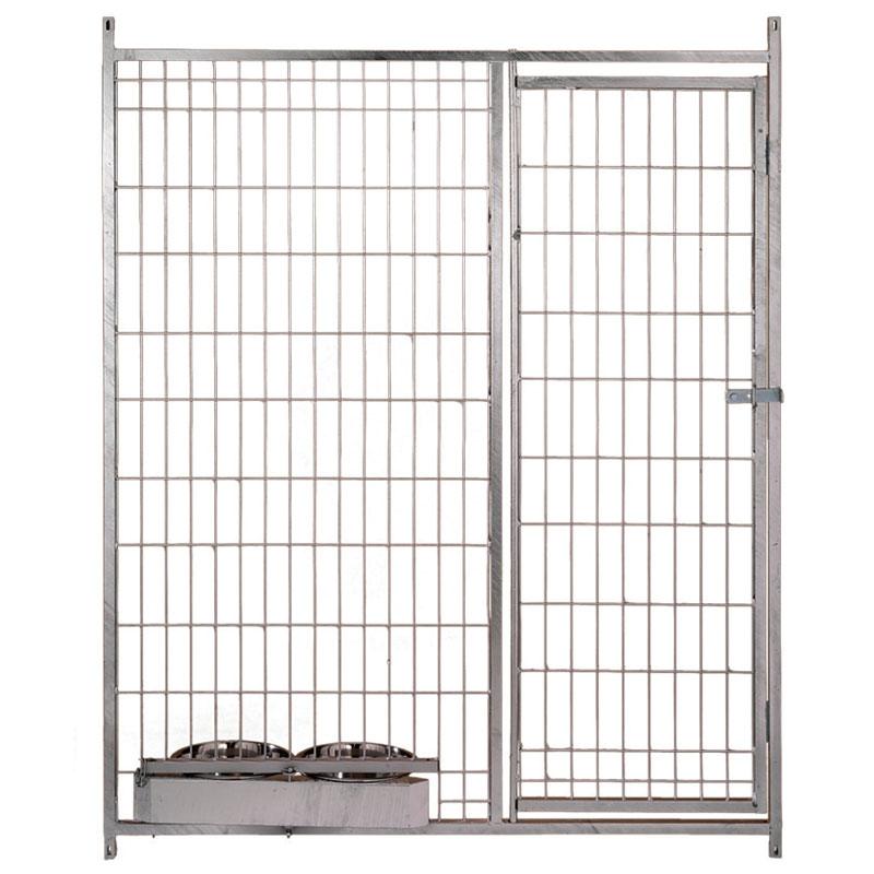 Frente de malla de 5x10 cms. con puerta y con comedero - 150x185 cms.