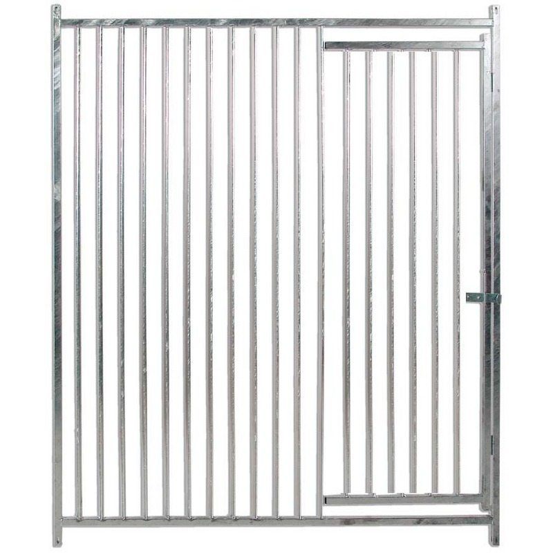 Frente de barras de 5 cms. con puerta - 150x185 cms.