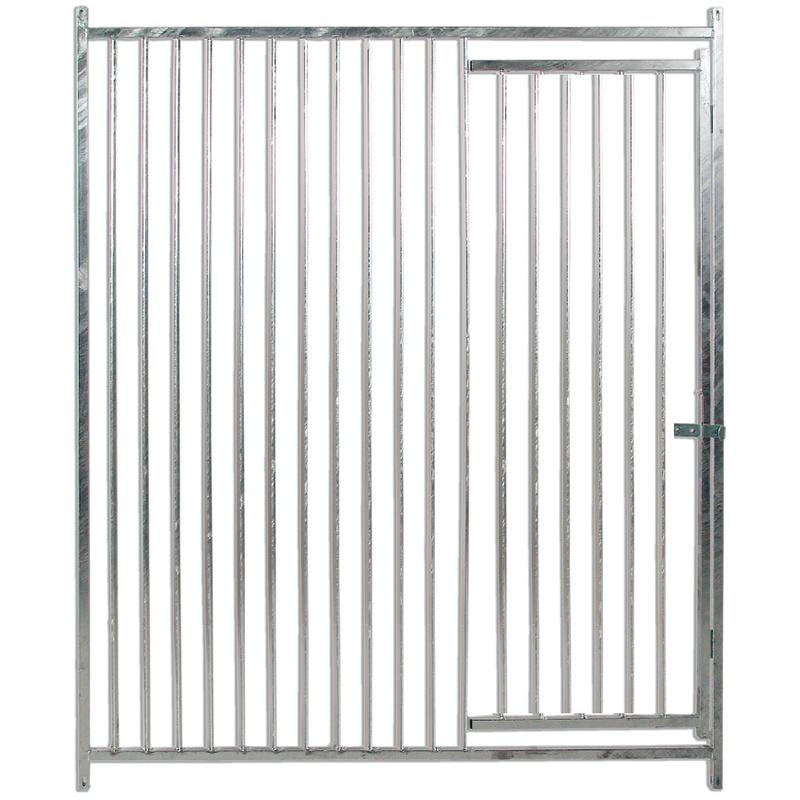 Frente de barras de 5 cms. con puerta - 200x185 cms.