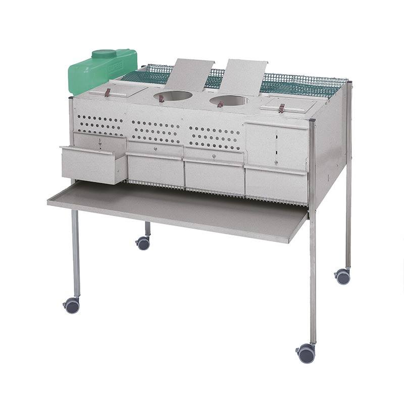 Jaula Terrero 4 Dpt. con Ruedas