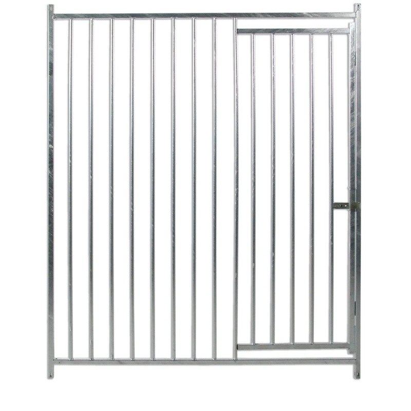 Frente de barras de 8 cms. con puerta - 150x185 cms.