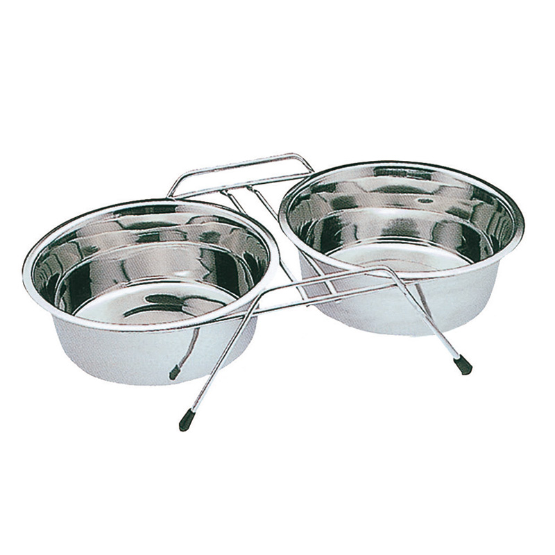 Comedero doble con soporte - Talla M