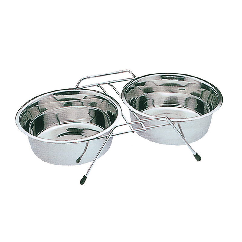 Comedero doble con soporte - Talla S