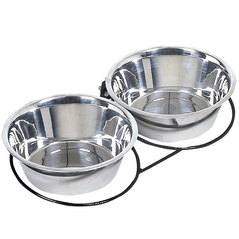 Comedero con Soporte para Pared Modelo Doble - Talla M