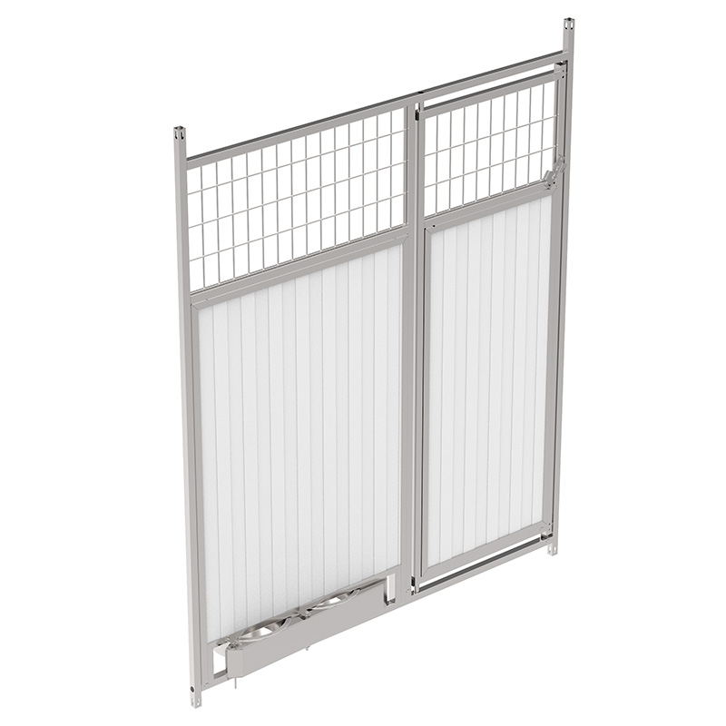 Frente de sandwich 30 mm. mixto con puerta y con comederos - 150x185 cms.