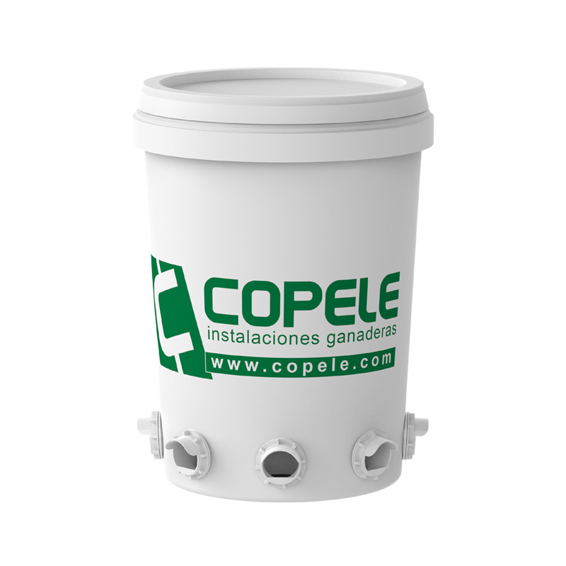 Comedero Plastico perdices C/8 Bocas Antidesperdicio