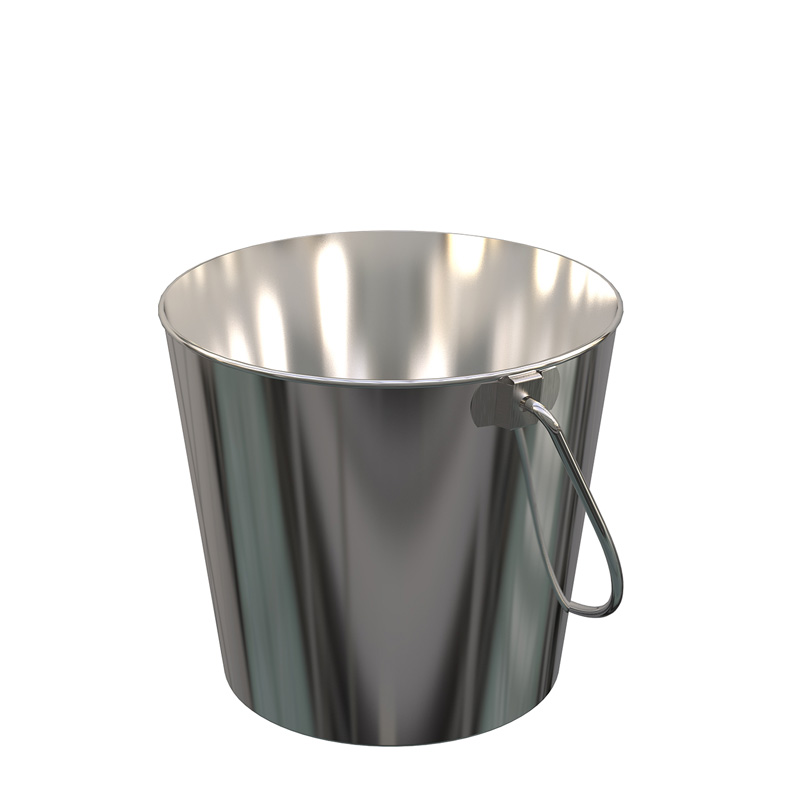 Cubo de acero inoxidable con asa 5,5 l